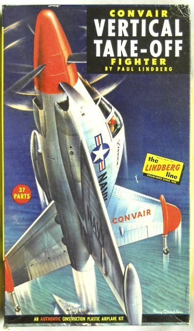 Lindberg 1/48 Convair XFY-1 Vertical Take-Off, 526-98 plastic model kit